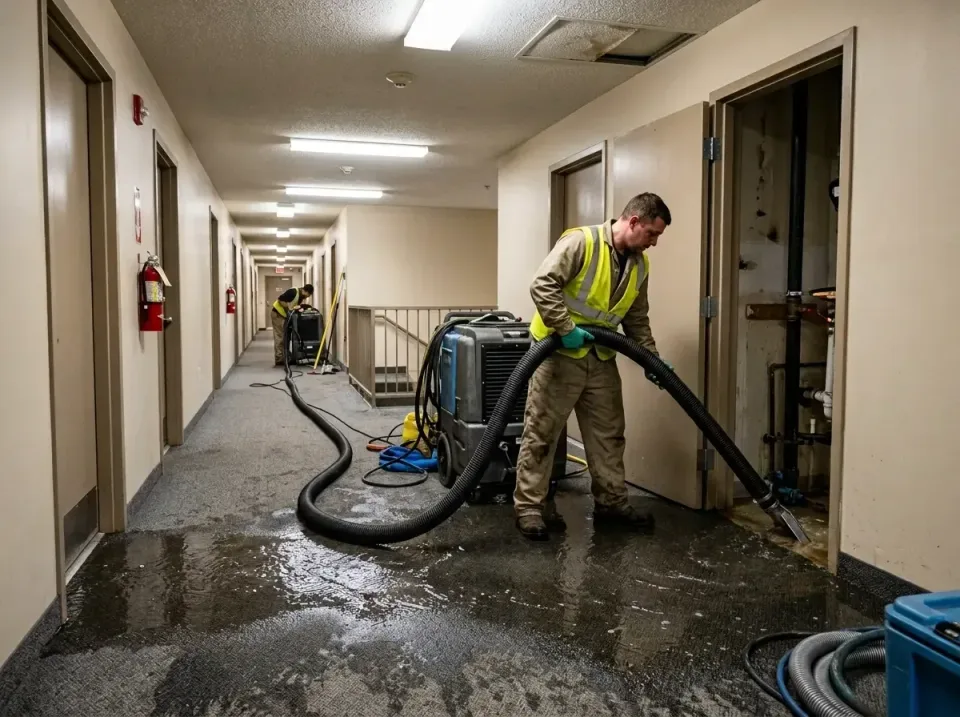 multi-unit-apartment-hallway-f-005 — frequently asked questions, Emergency Burst Pipe Water Extraction & Removal in Wyandott…